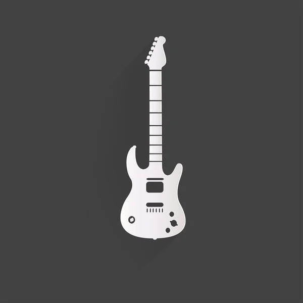 Icône de guitare. Musique de fond — Image vectorielle