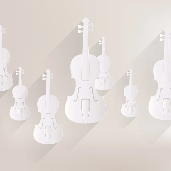 Ícone de violino. Fundo musical — Vetor de Stock