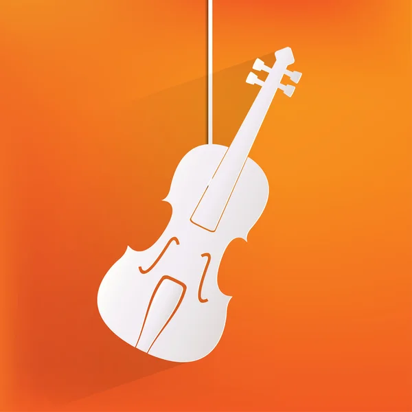 Hegedű ikonra. zenei aláfestés — Stock Vector