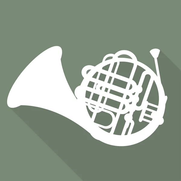 Muziek blaasinstrumenten pictogram — Stockvector