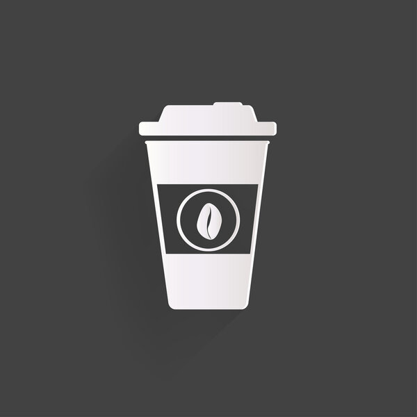 Takeaway paper coffee cup ico