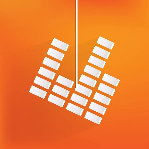 Equalizer pictogram. muziek geluidsgolf symbool — Stockvector