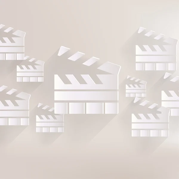 Clapperboard icon. Film , cinema, movie symbol — Stock Vector