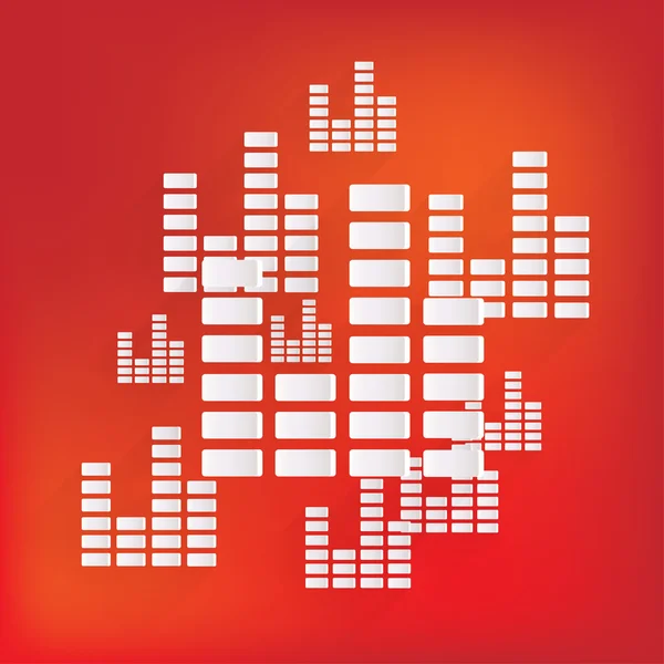 Equalizer-ikonen. musik ljudet våg symbol — Stock vektor