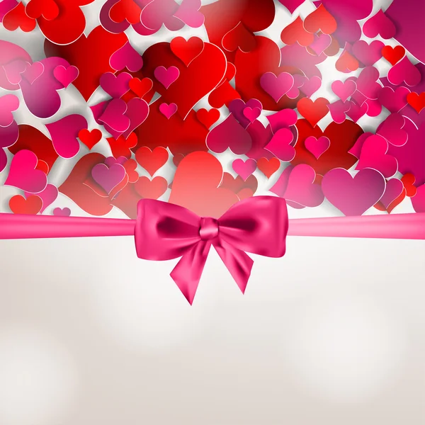 Valentines day. Abstract paper hearts. Love — Stock Vector