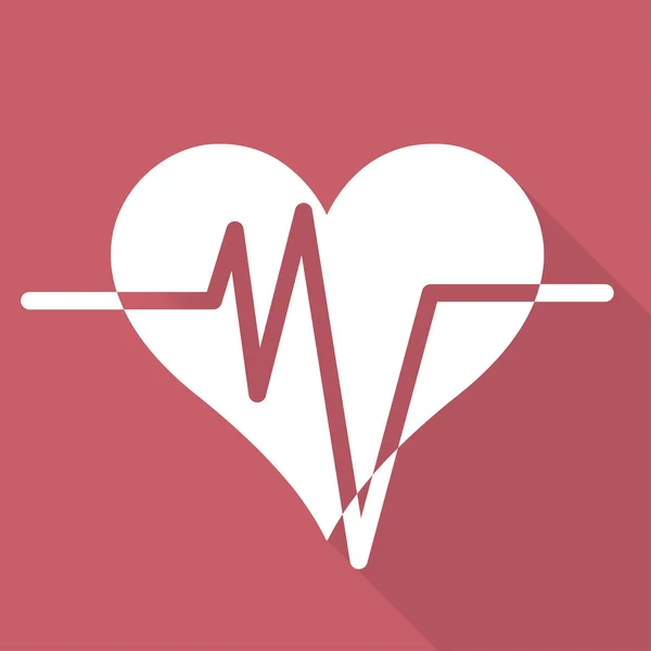 Rhytme cardiaque, cardiogramme, icône médicale — Image vectorielle