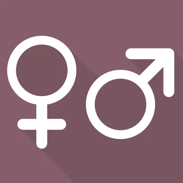 Férfi és női szimbólumok, a férfi és a nő — Stock Vector