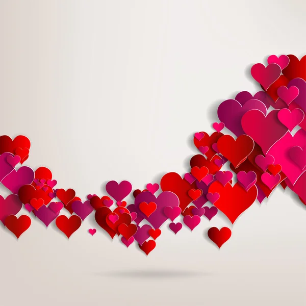 De dag van Valentijnskaarten. abstract papier harten. liefde Rechtenvrije Stockillustraties