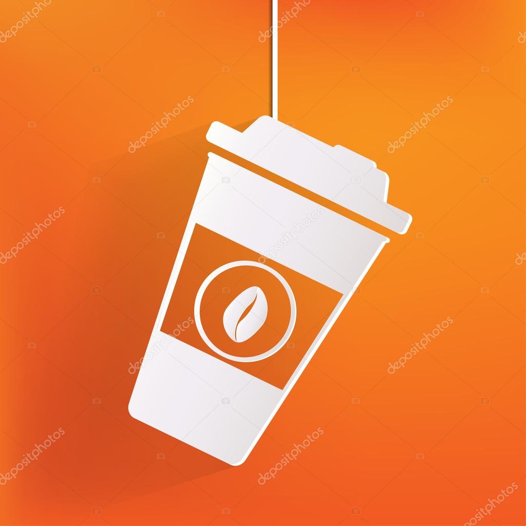 Takeaway paper coffee cup ico