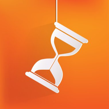 Sand clock icon. Glass timer symbol clipart
