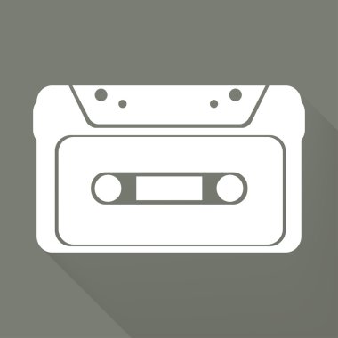 kompakt kaset simgesi, düz tasarım, yenilikçi stili