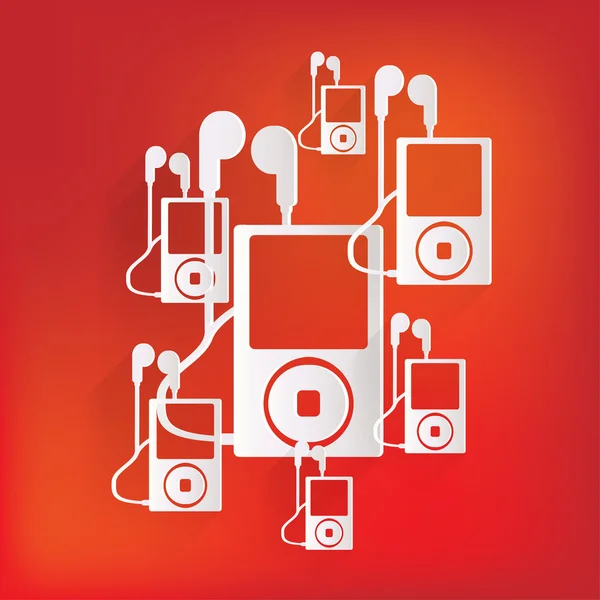 Icono del reproductor Mp3. Símbolo reproductor de música — Archivo Imágenes Vectoriales