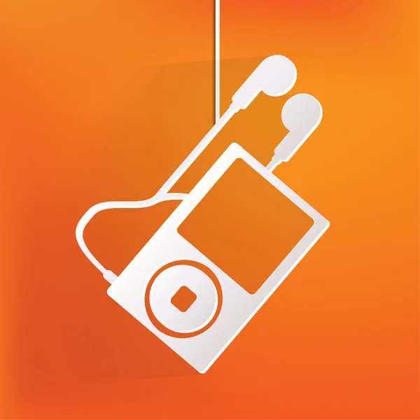 Icône de lecteur Mp3. Symbole lecteur de musique — Image vectorielle