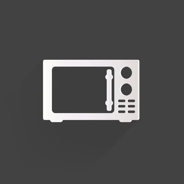 Icône micro-ondes. équipement de cuisine — Image vectorielle