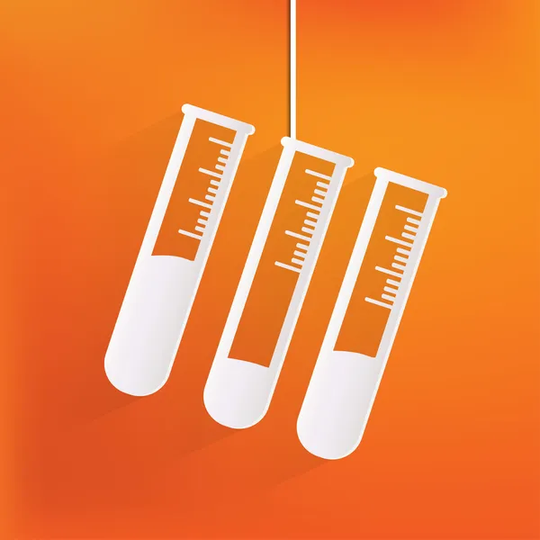 Ícone do tubo de ensaio, equipamento de microbiologia — Vetor de Stock