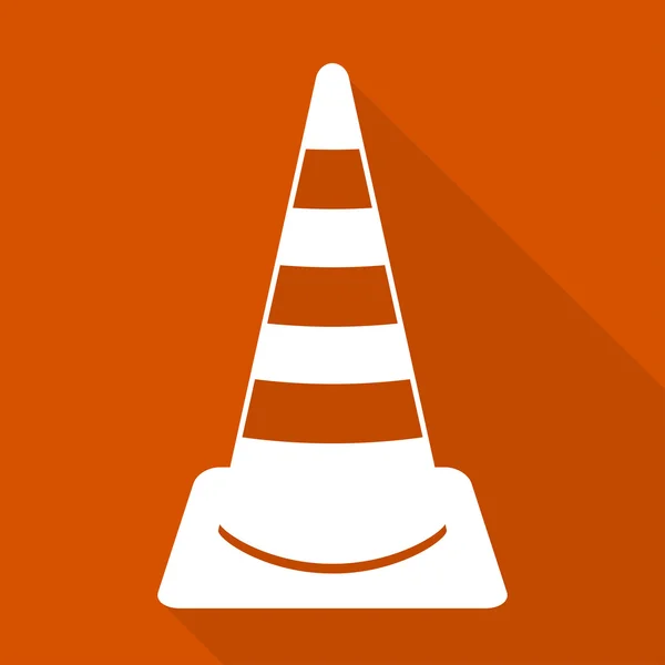 Aviso ícone cones de estrada — Vetor de Stock