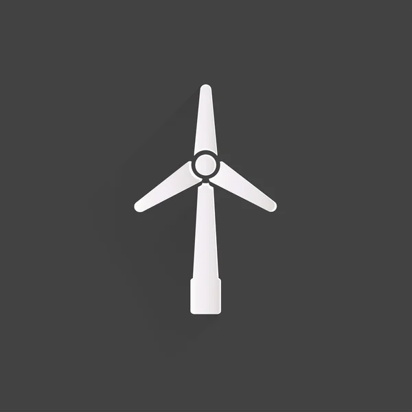Ícone de turbina eólica, conceito ecológico — Vetor de Stock