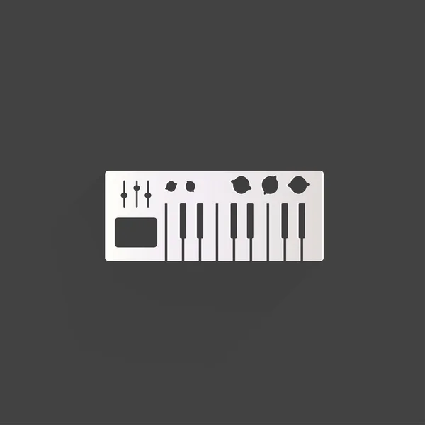 Sintetizador de piano digital icono — Vector de stock