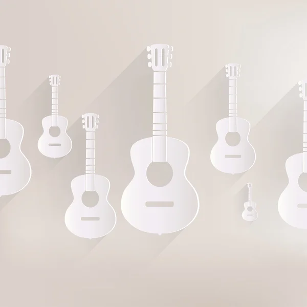 Gitarr-ikonen. musik bakgrund — Stock vektor