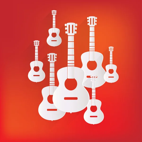 Guitar icon. Music background — Stock Vector