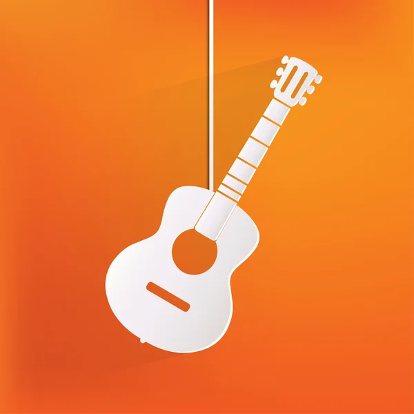 Guitar icon. Music background — Stock Vector