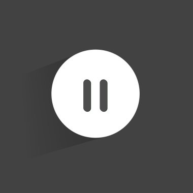 Web simgesi, düz tasarım duraklatma