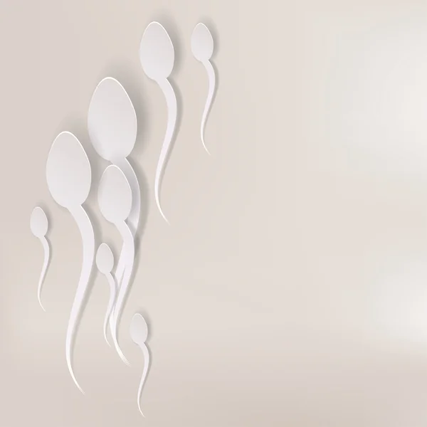 Spermatozoïde flottant vers l'ovule — Image vectorielle
