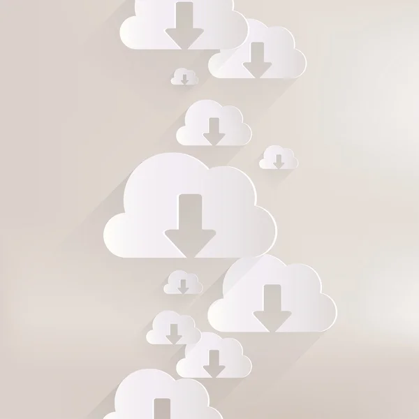 Cloud descargar aplicación icono web — Archivo Imágenes Vectoriales