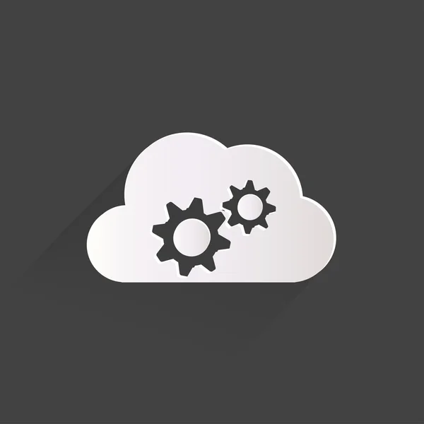 Felhő alkalmazás beállításai web ikon — Stock Vector