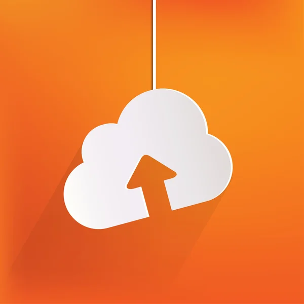 Cloud upload aplicativo ícone da web — Vetor de Stock