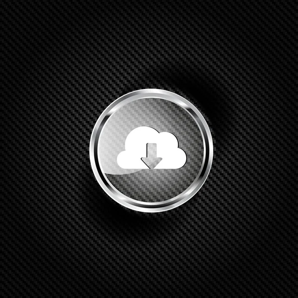 Cloud download anwendung web icon — Stockvektor