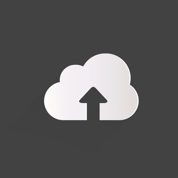 Ikona webové aplikace odesílání mrak — Stockový vektor