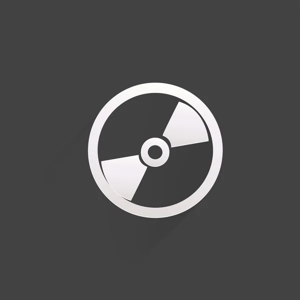 Kompakt disk spindelväv ikonen, platt design — Stock vektor