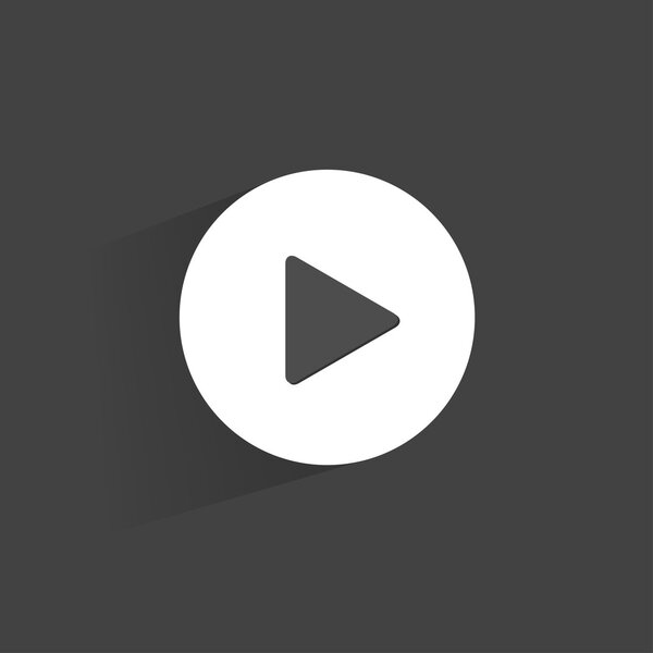 Веб-иконка кнопки игры, плоский дизайн
