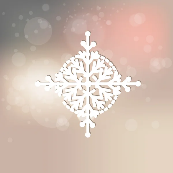 Elegant snowflake on abstract background — Stock Vector