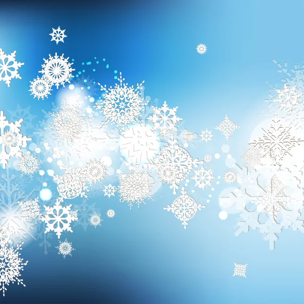 Elegante sfondo natalizio con fiocchi di neve — Vettoriale Stock