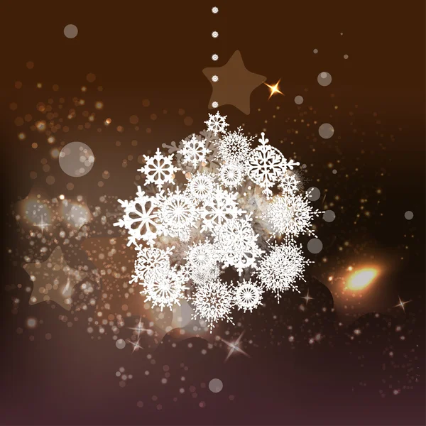 Fondo de Navidad elegante con copos de nieve — Vector de stock