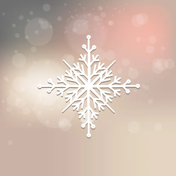 Eleganta snöflinga på abstrakt bakgrund — Stock vektor