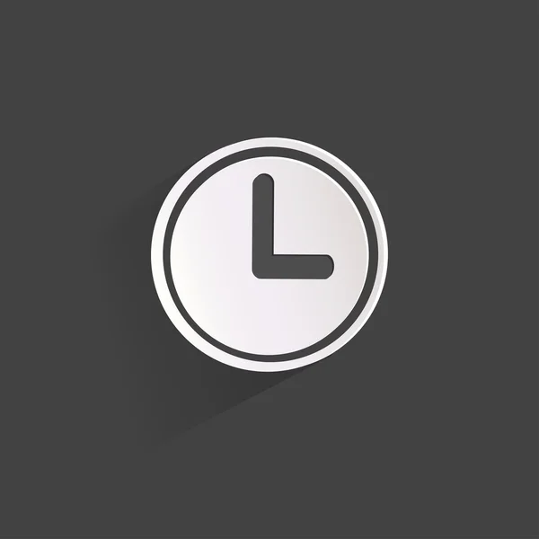 Horloge icône web bouton — Image vectorielle