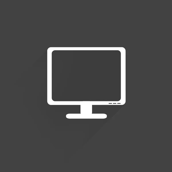 Monitor icono web, diseño plano — Vector de stock
