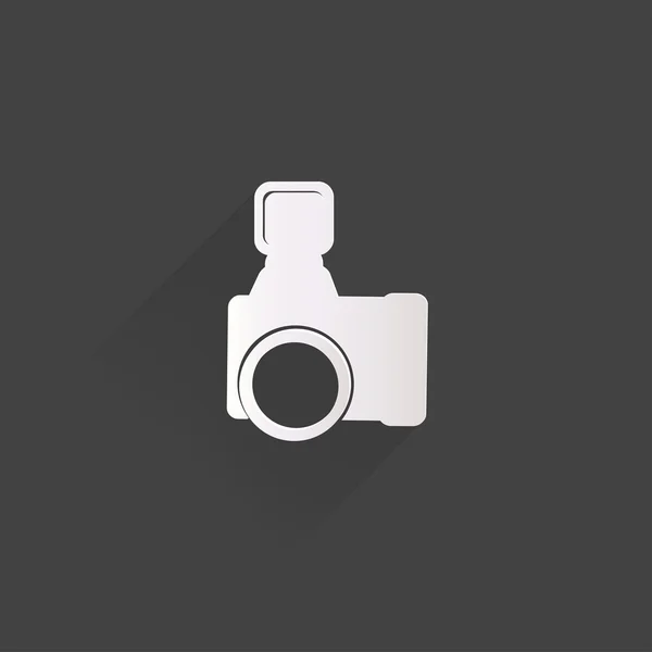 Ikona kamery fotograficznej, płaska konstrukcja — Wektor stockowy