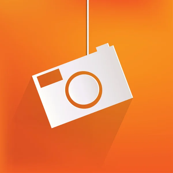 Fotocamera web icoon, plat ontwerp — Stockvector