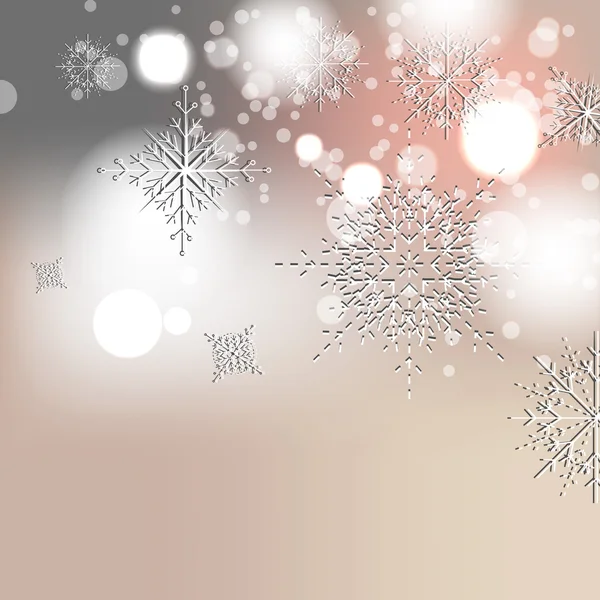 Elegante sfondo natalizio con fiocchi di neve — Vettoriale Stock