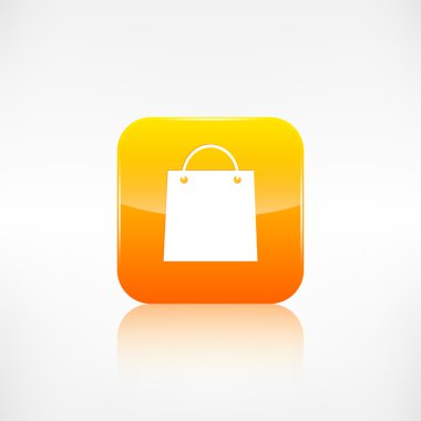 alışveriş çantası simgesi. uygulama düğmesi.