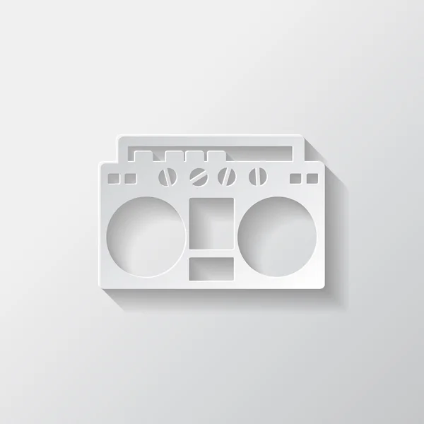 Retro cassetterecorder, hipster stijl — Stockvector