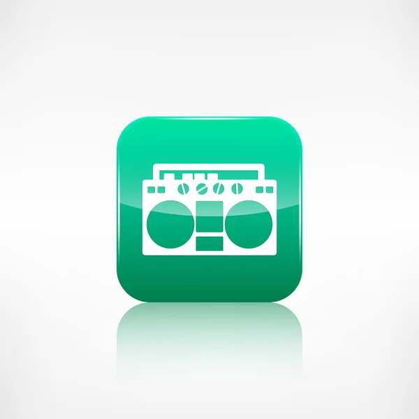 Retro taśmy recorder.application przycisk. — Wektor stockowy