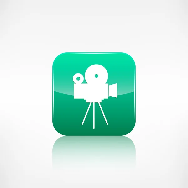 Videokamera ikona. média symbol. aplikace dno. — Stockový vektor