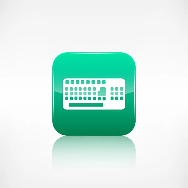 Computer keyboard web icon. Application button. — Stock Vector