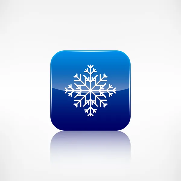 Snowflake icon. Application button. — Stock Vector