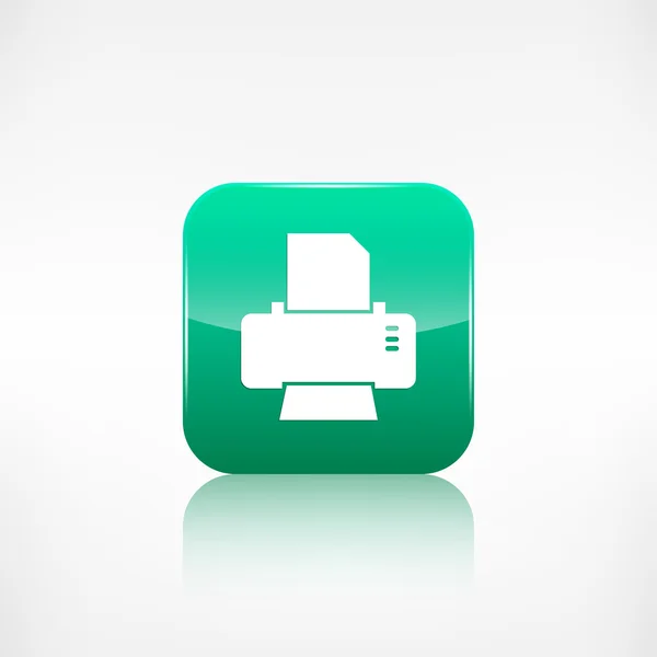 Printer web icon. Application button. — Stock Vector